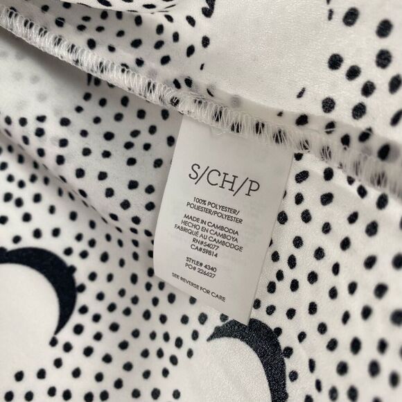 Cabi Eclipse Blouse size S style4340 Moon figures white/Black With Front Buttons - Picture 4 of 11